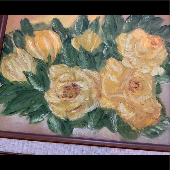 ✨SOLD✨Vintage Floral Original Oil Painting - Picture 4 of 8